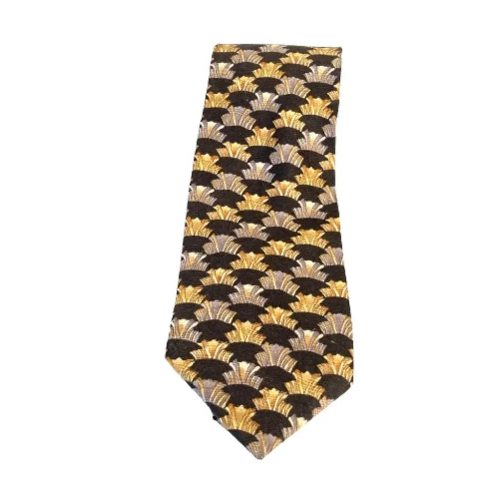 J. Garcia Jerry Garcia Geometric Abstract‎ Print Silk Neck Tie